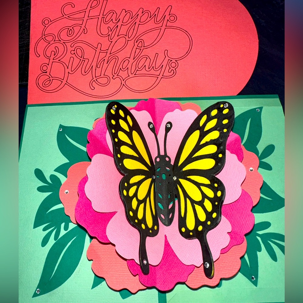 Pop up butterfly card